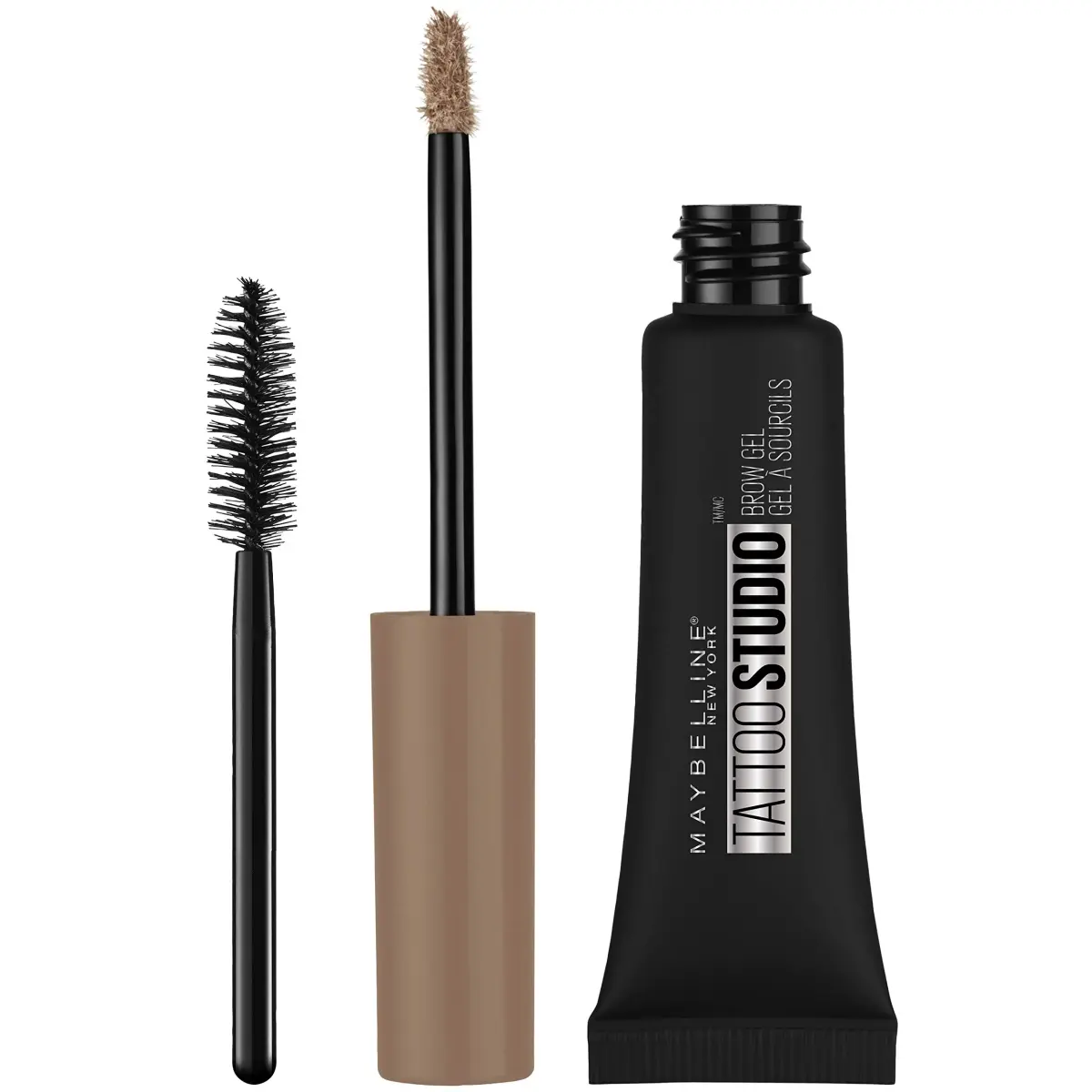 Maybelline TattooStudio Waterproof Eyebrow Gel Makeup, Soft Brown, 0.23 Fl Oz (6.8 ml) | Smudge-Proof Definition for Days - view 2