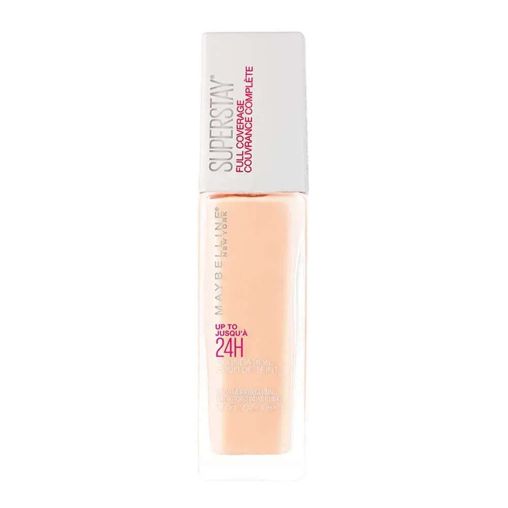 Maybelline Super Stay Full Coverage Liquid Foundation Fair Porcelain 29.57ml (1 Fl Oz) | Up to 30Hr Matte Wear - main product image