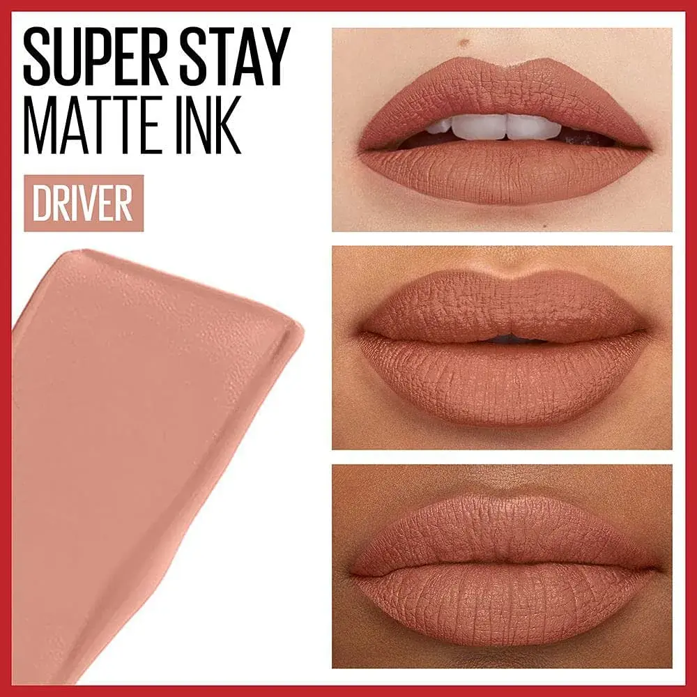 Maybelline Super Stay Matte Ink Liquid Lipstick in Driver, 5ml | 16-Hour Transfer-Proof Matte - view 3