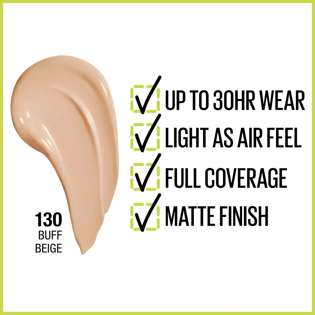 Maybelline Super Stay Buff Beige Full Coverage Liquid Foundation - 30ml, Matte Finish, Up to 30Hr Wear - view 2