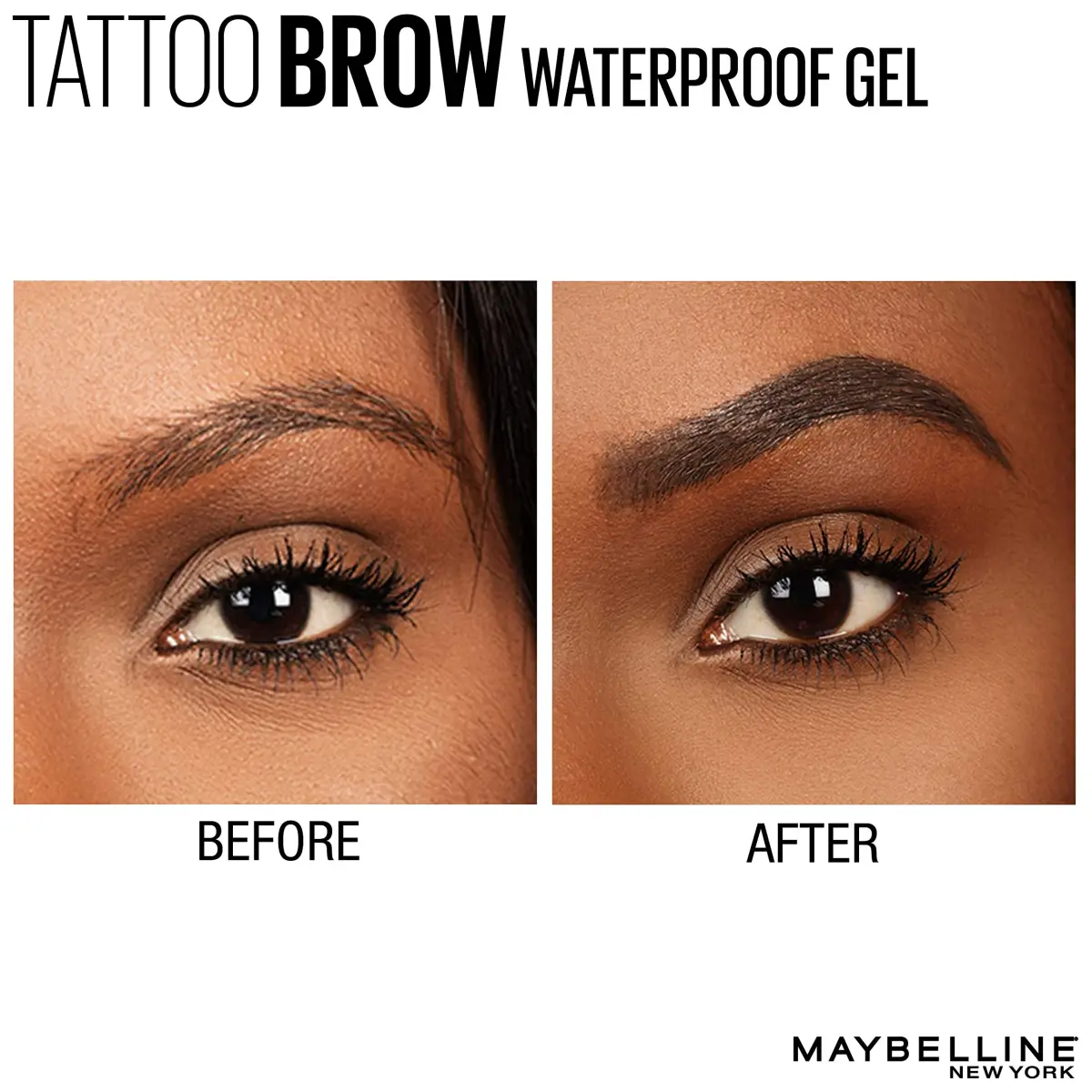 Maybelline TattooStudio Waterproof Eyebrow Gel Makeup Deep Brown 0.23 Fl Oz (6.8ml) | Smudge-Proof & Transfer-Resistant - view 5