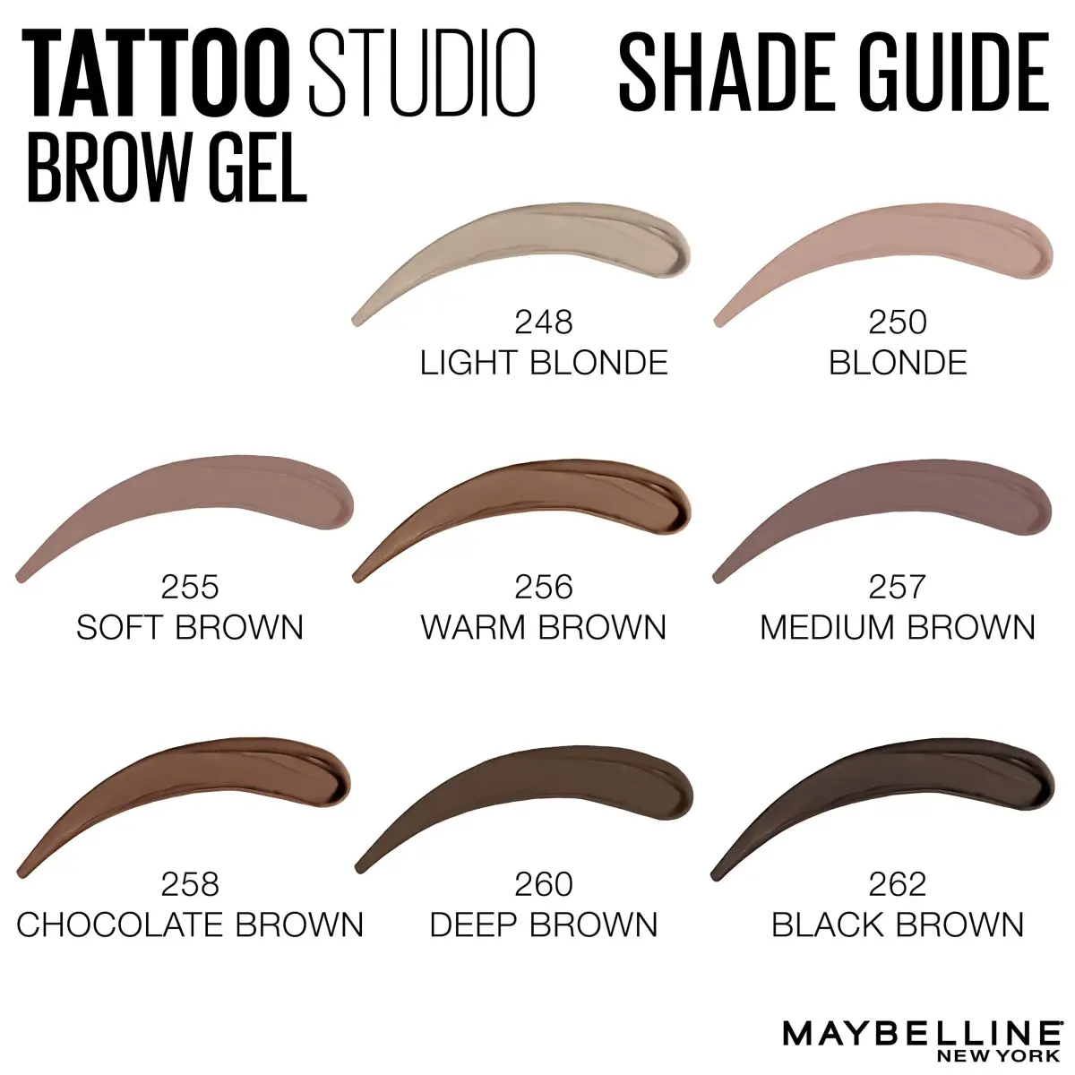 Maybelline TattooStudio Waterproof Eyebrow Gel Makeup Deep Brown 0.23 Fl Oz (6.8ml) | Smudge-Proof & Transfer-Resistant - view 9