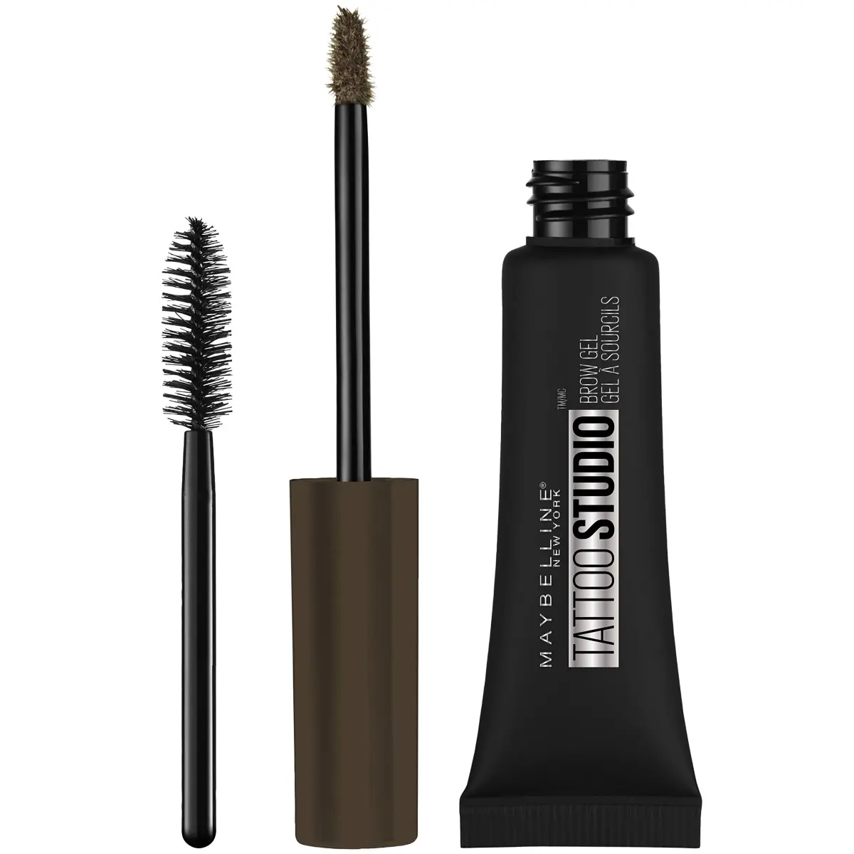 Maybelline TattooStudio Waterproof Eyebrow Gel Makeup Deep Brown 0.23 Fl Oz (6.8ml) | Smudge-Proof & Transfer-Resistant - view 2