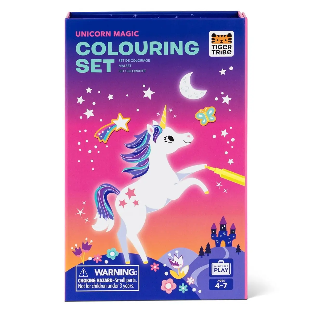 Tiger Tribe Unicorns Coloring Set - Kids Activity Kit 14cm x 21cm | Screen-Free Creative Play - main product image