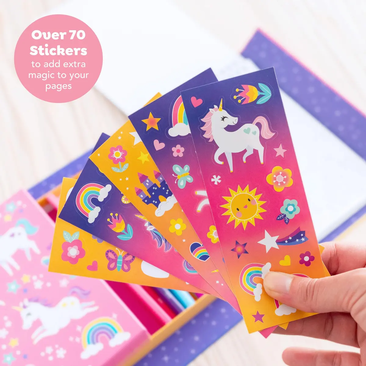 Tiger Tribe Unicorns Coloring Set - Kids Activity Kit 14cm x 21cm | Screen-Free Creative Play - view 5