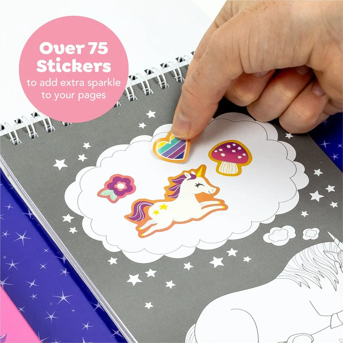 Tiger Tribe Unicorns Coloring Set - Kids Activity Kit 14cm x 21cm | Screen-Free Creative Play - view 8