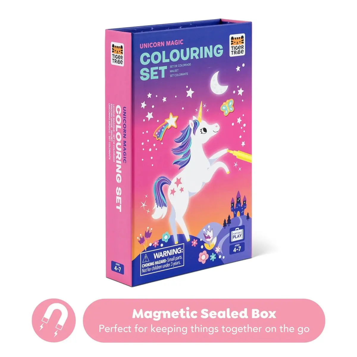 Tiger Tribe Unicorns Coloring Set - Kids Activity Kit 14cm x 21cm | Screen-Free Creative Play - view 2