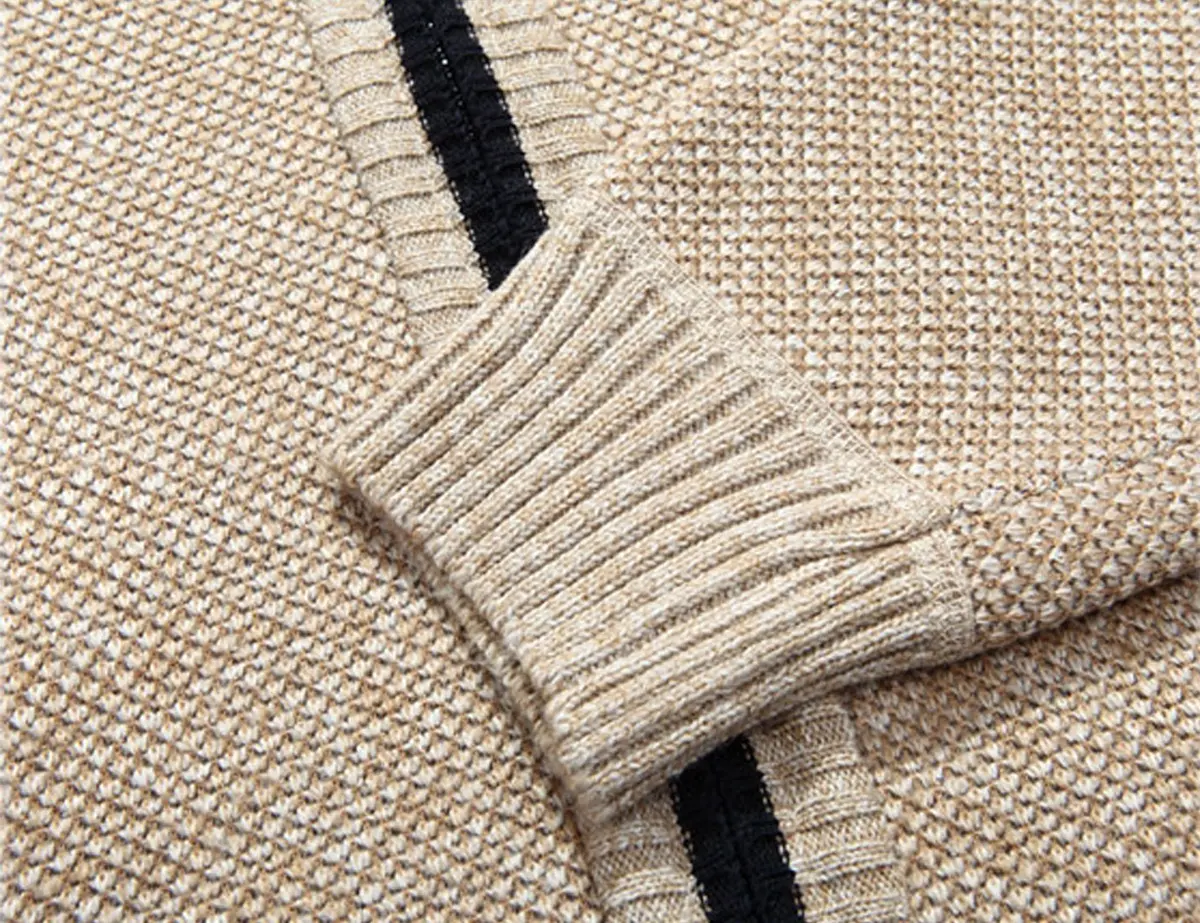 Yeokou Men's Slim Fit Zip Up Casual Knitted Cardigan Sweater with Pockets 38% Cashmere Blend | Casual & Warm - view 6