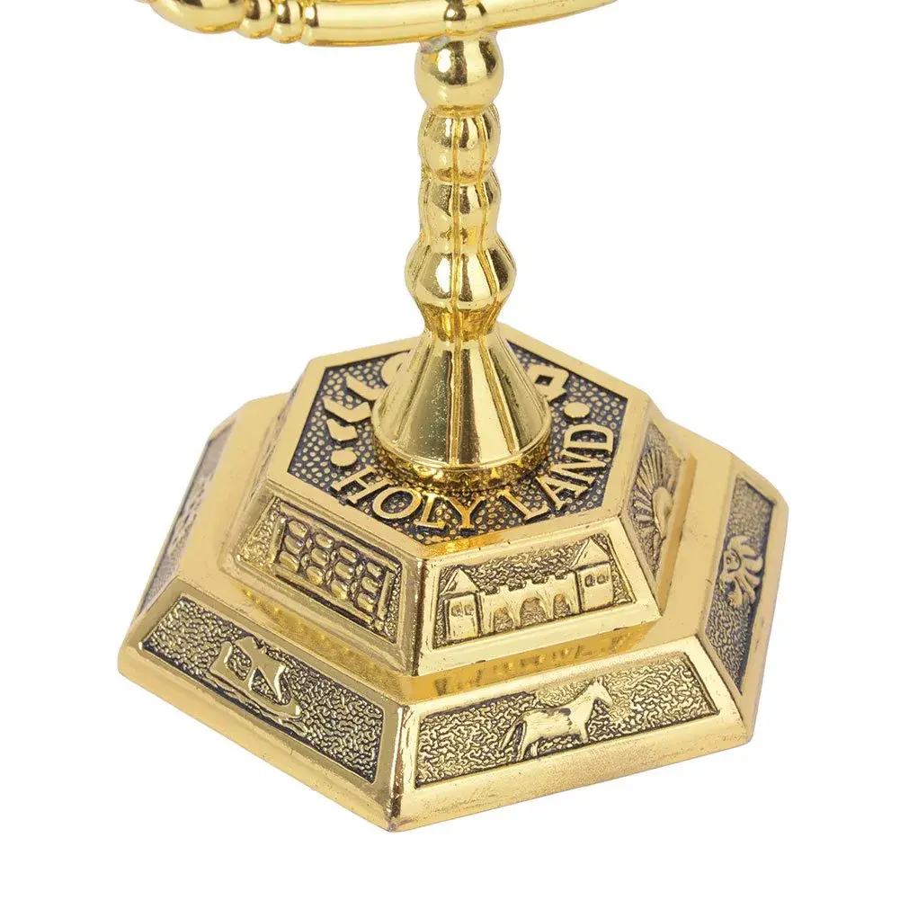 BRTAGG 12 Tribes of Israel Menorah 7 Branch Candle Holder 12.7cm (5 Inches) | Jerusalem Temple Design - view 4