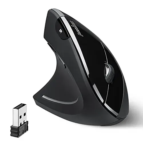 Perixx PERIMICE-713L Wireless Ergonomic Left Handed Vertical Mouse | 120x75x63 mm - main product image