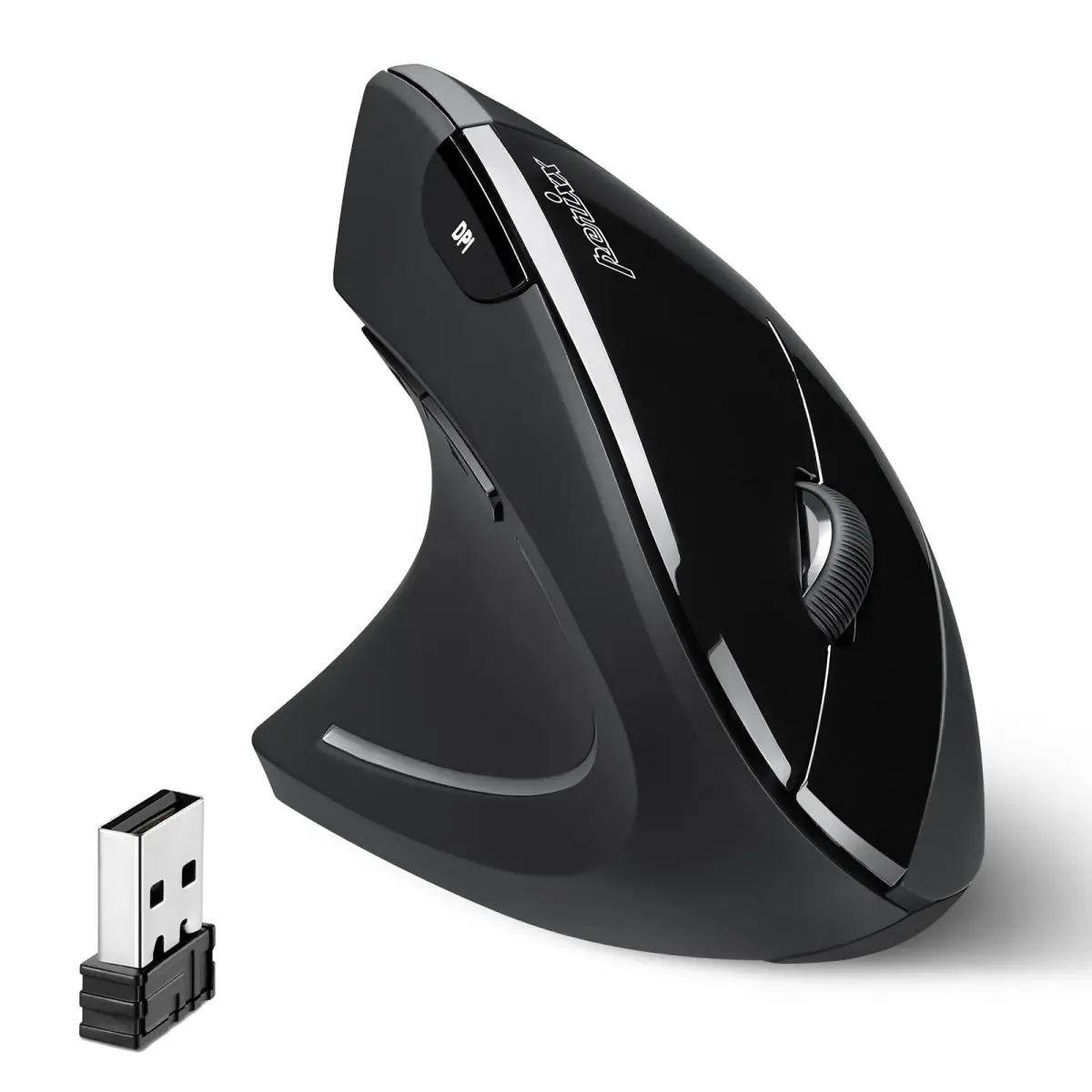 Perixx PERIMICE-713L Wireless Ergonomic Left Handed Vertical Mouse | 120x75x63 mm - main product image