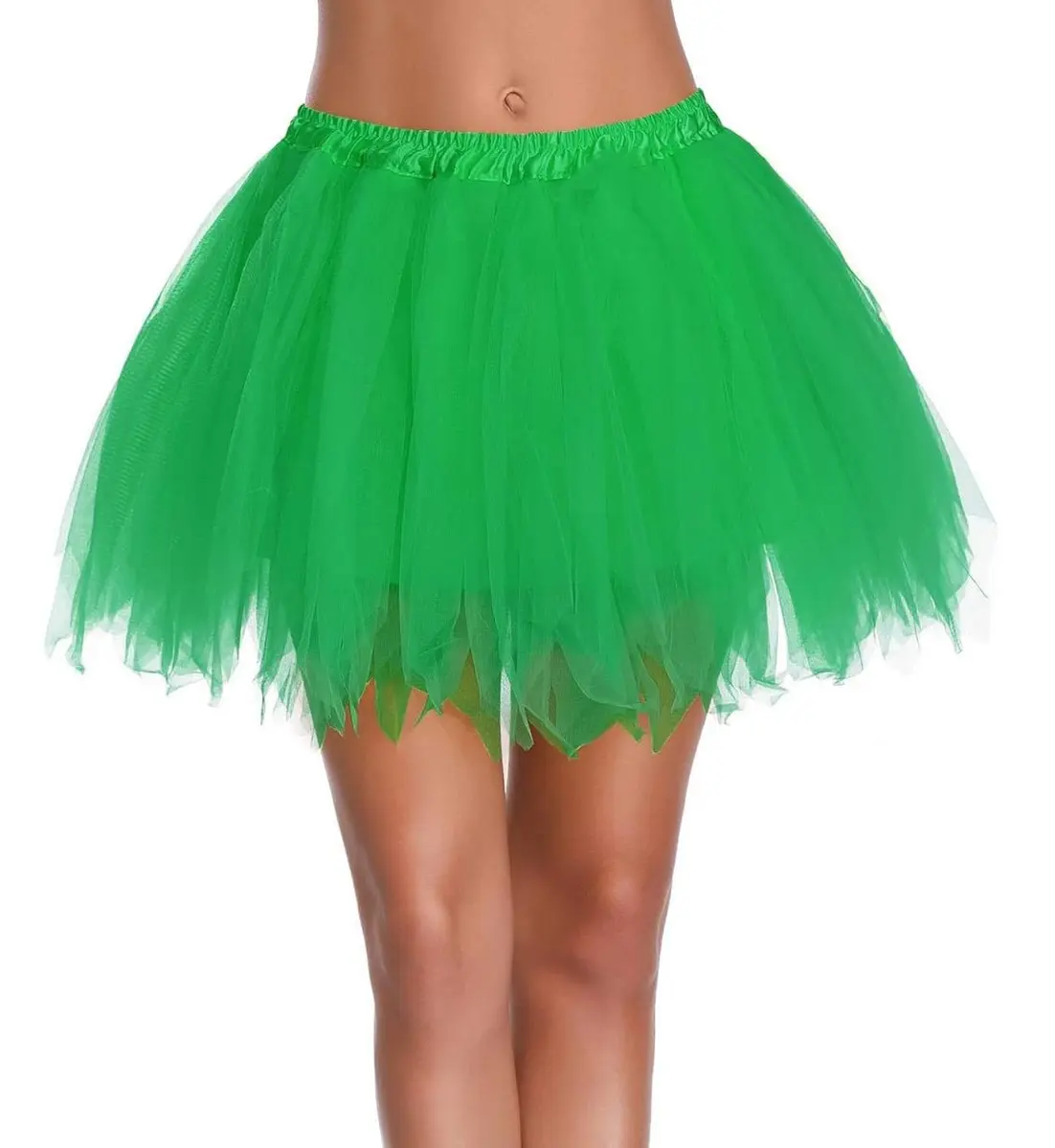 v28 Women's Vintage Tulle Petticoat Skirt 16" | 24-40" Waist, Green - main product image