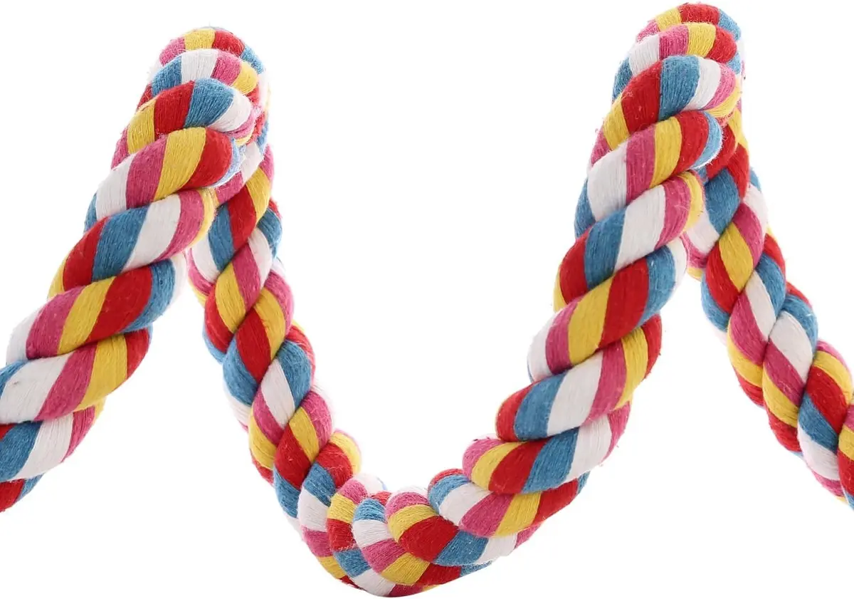 Jusney Bird Rope Perches 33 inches | Cotton Rope Bird Toy for Exercise & Play - view 6