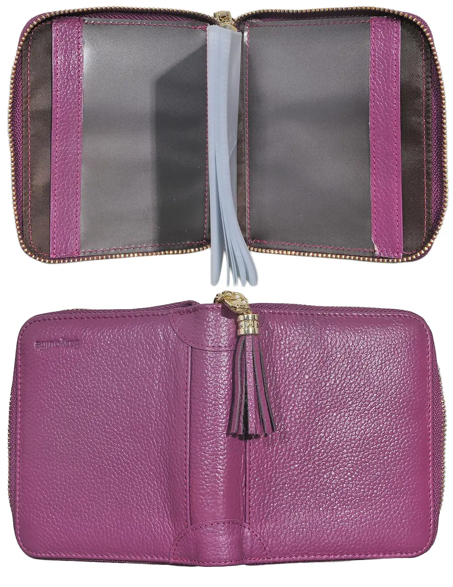 Easyoulife Womens RFID Blocking Leather Card Holder Wallet 40 Card Slots (Purple) - view 5