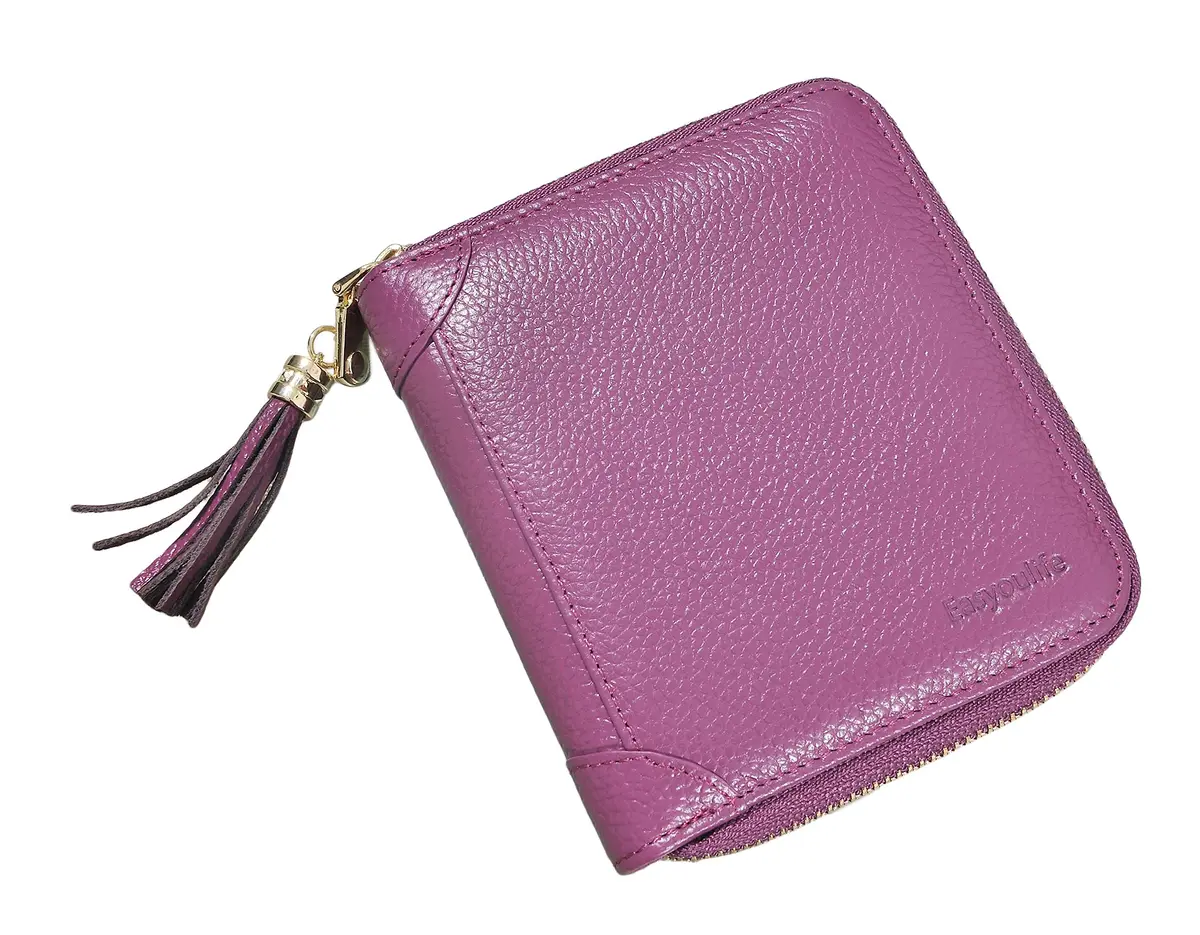 Easyoulife Womens RFID Blocking Leather Card Holder Wallet 40 Card Slots (Purple) - view 7