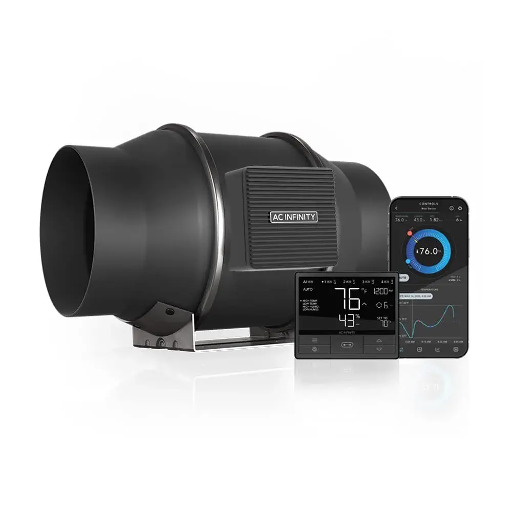 AC Infinity CLOUDLINE T6 6-Inch Inline Duct Fan with Pro Smart Controller & WiFi - main product image