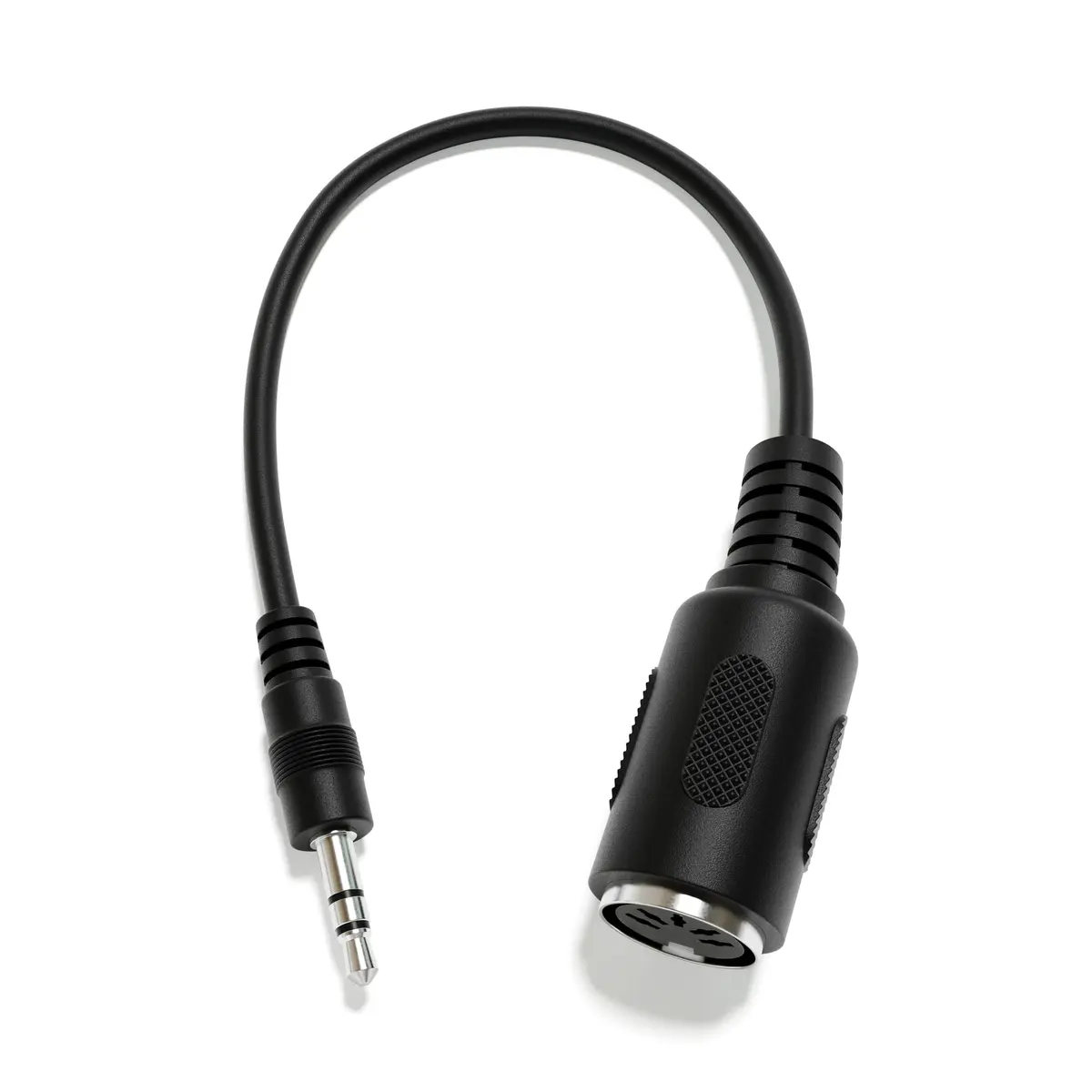 ExcelValley Female DIN MIDI Adapter Breakout Conversion Cable B-3.5mm Straight 15cm (0.49ft) | Connects MIDI Devices to Audio Jacks - main product image