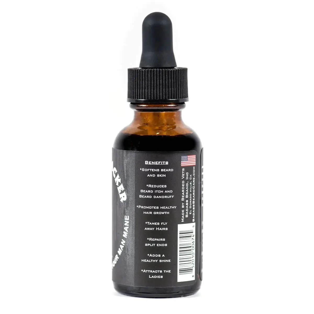Badass Beard Care Beard Oil The Bushwhacker Scent 1 oz | All Natural Ingredients for Healthy Beard & Mustache - view 2