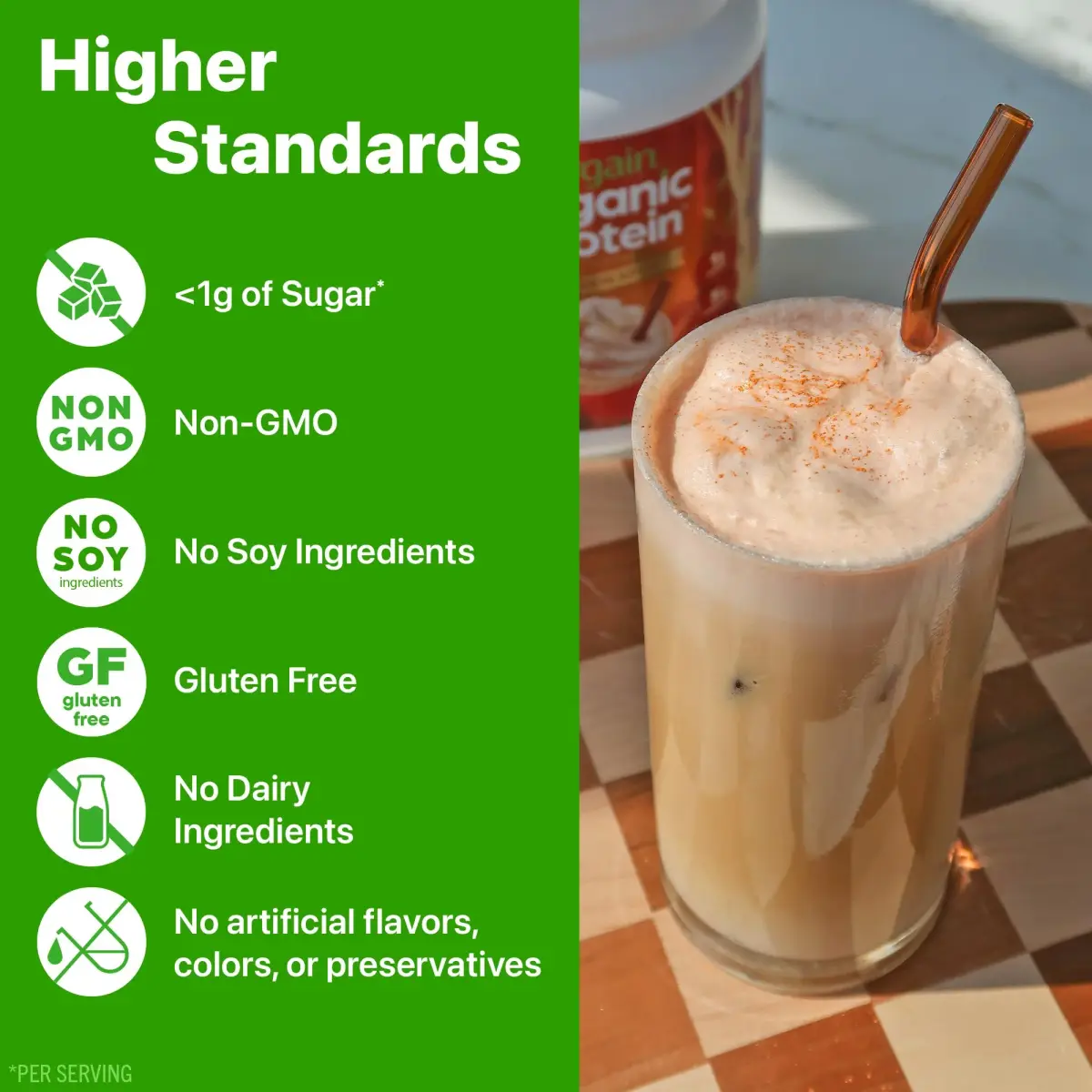Orgain Organic Vegan Protein Powder Pumpkin Spice 1.02 lb (463 g) | USDA Organic, 21g Protein Per Serving - view 4