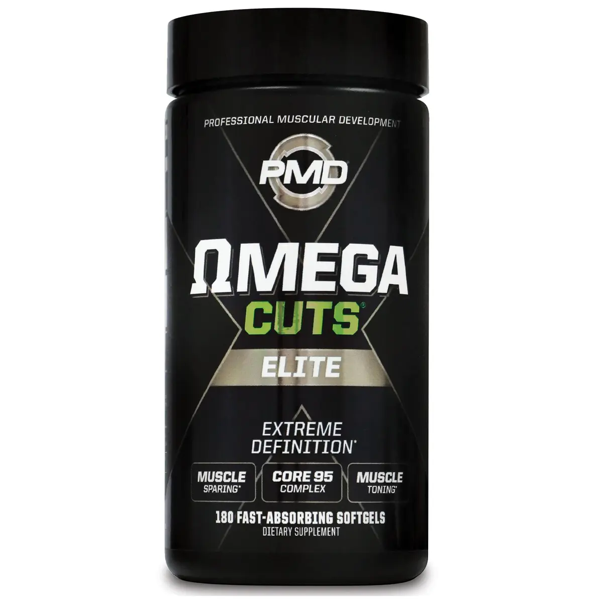 PMD Omega Cuts Elite Fat Loss-Muscle Defining Formula 180 Softgels | Supports Fat Shredding & Muscle Toning - main product image
