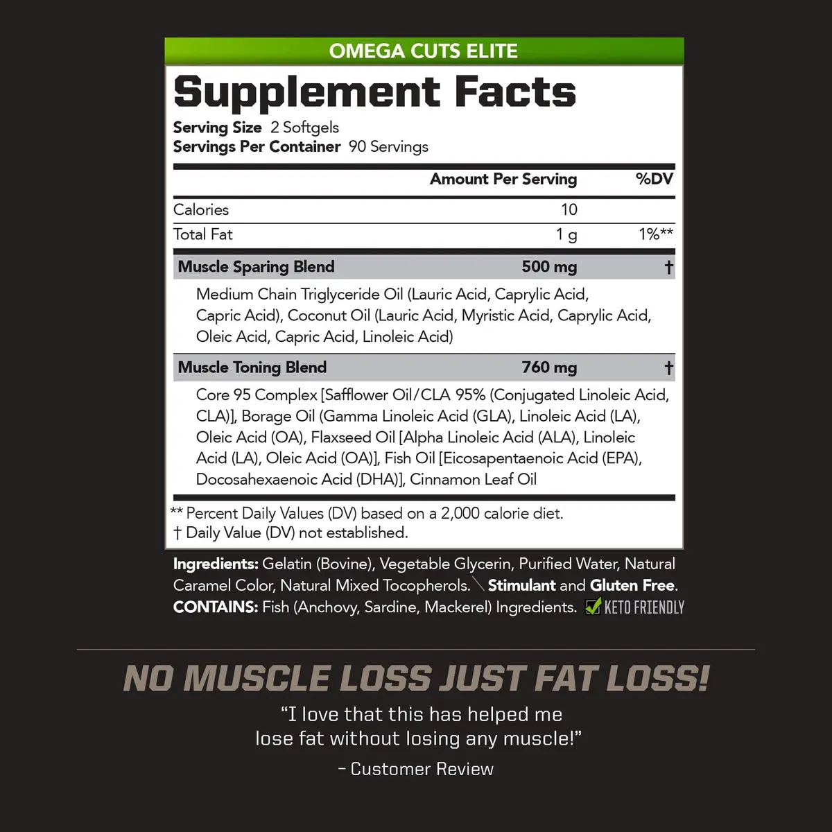 PMD Omega Cuts Elite Fat Loss-Muscle Defining Formula 180 Softgels | Supports Fat Shredding & Muscle Toning - view 2