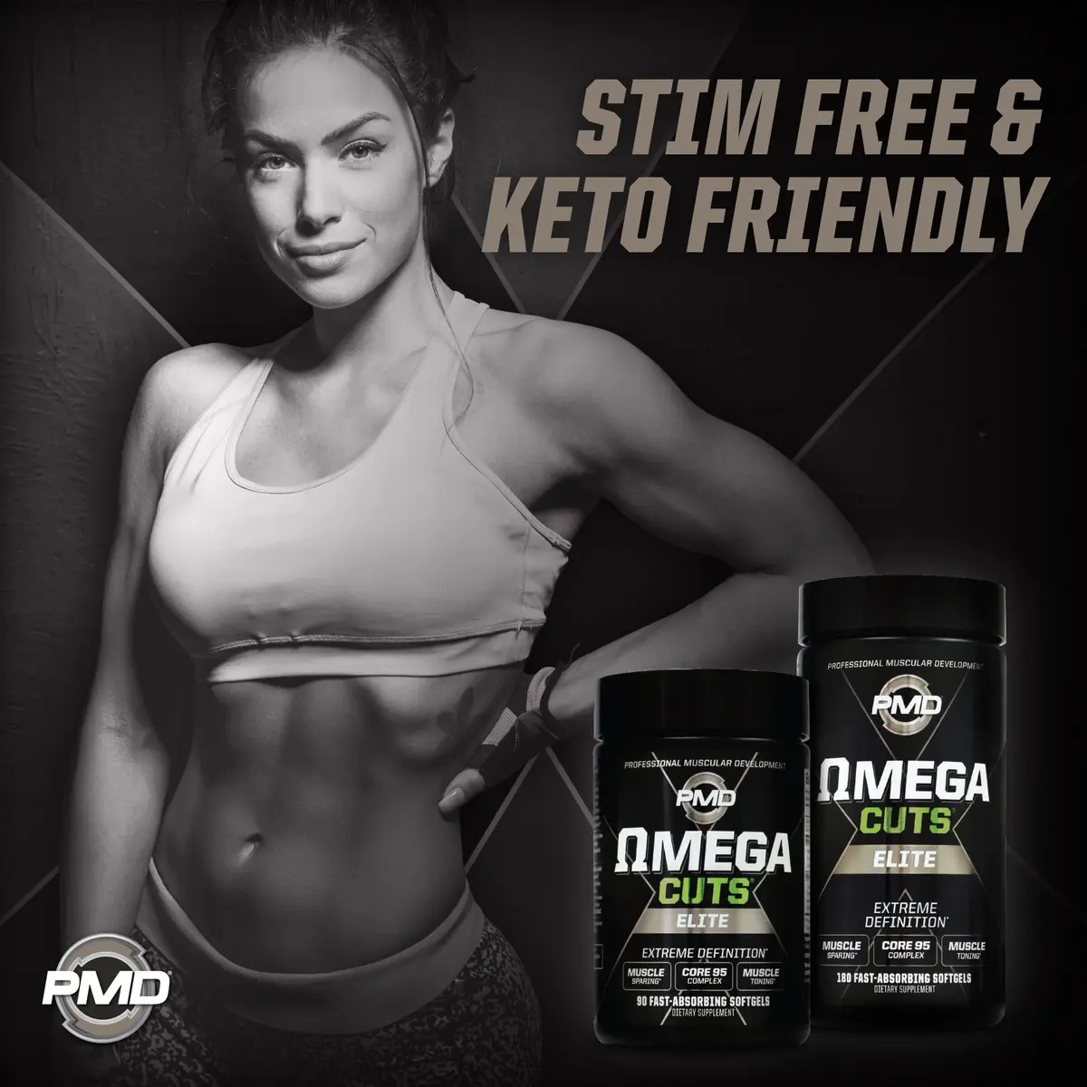 PMD Omega Cuts Elite Fat Loss-Muscle Defining Formula 180 Softgels | Supports Fat Shredding & Muscle Toning - view 4