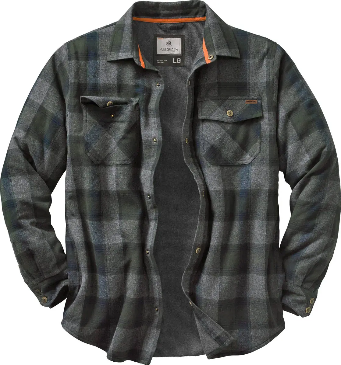 Legendary Whitetails Thermal Lined Shirt Jacket Insulated Shacket | Cotton & Polyfill for Men Large Tall - main product image