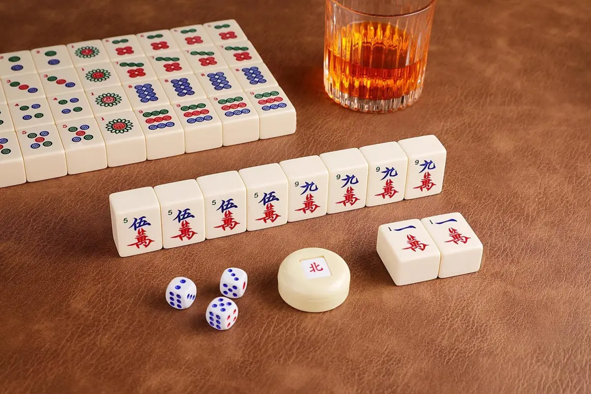 Mose Cafolo Chinese Mahjong Game Set 144 Melamine Tiles 3.7cm (1.5") | Professional Quality Imported from USA - view 6