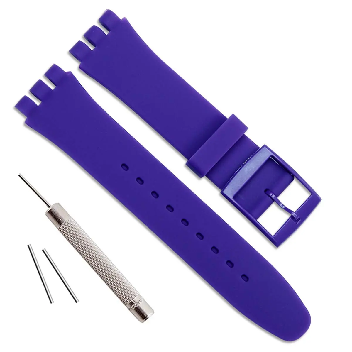 GREENOLIVE 17mm Silicone Watch Strap for Swatch | Blue, Waterproof, Lightweight - main product image