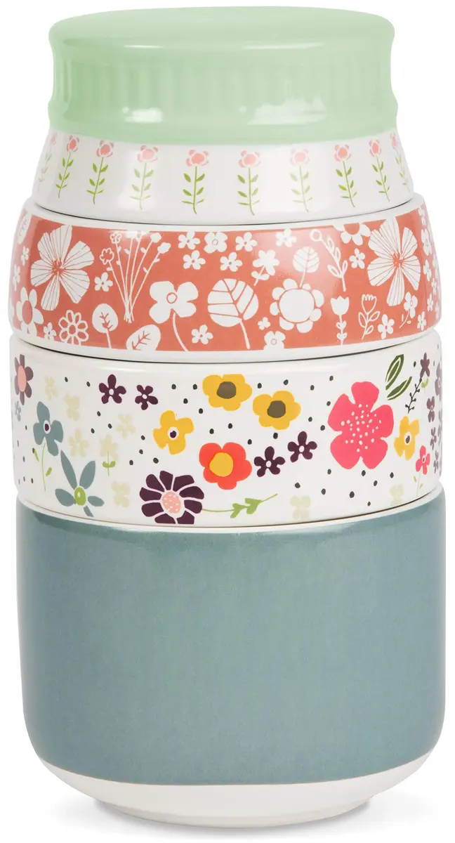Pavilion Love You More by Amylee Weeks Stoneware Measuring Cup Set, 4-Piece (1/4, 1/3, 1/2, 1 Cup) - view 4