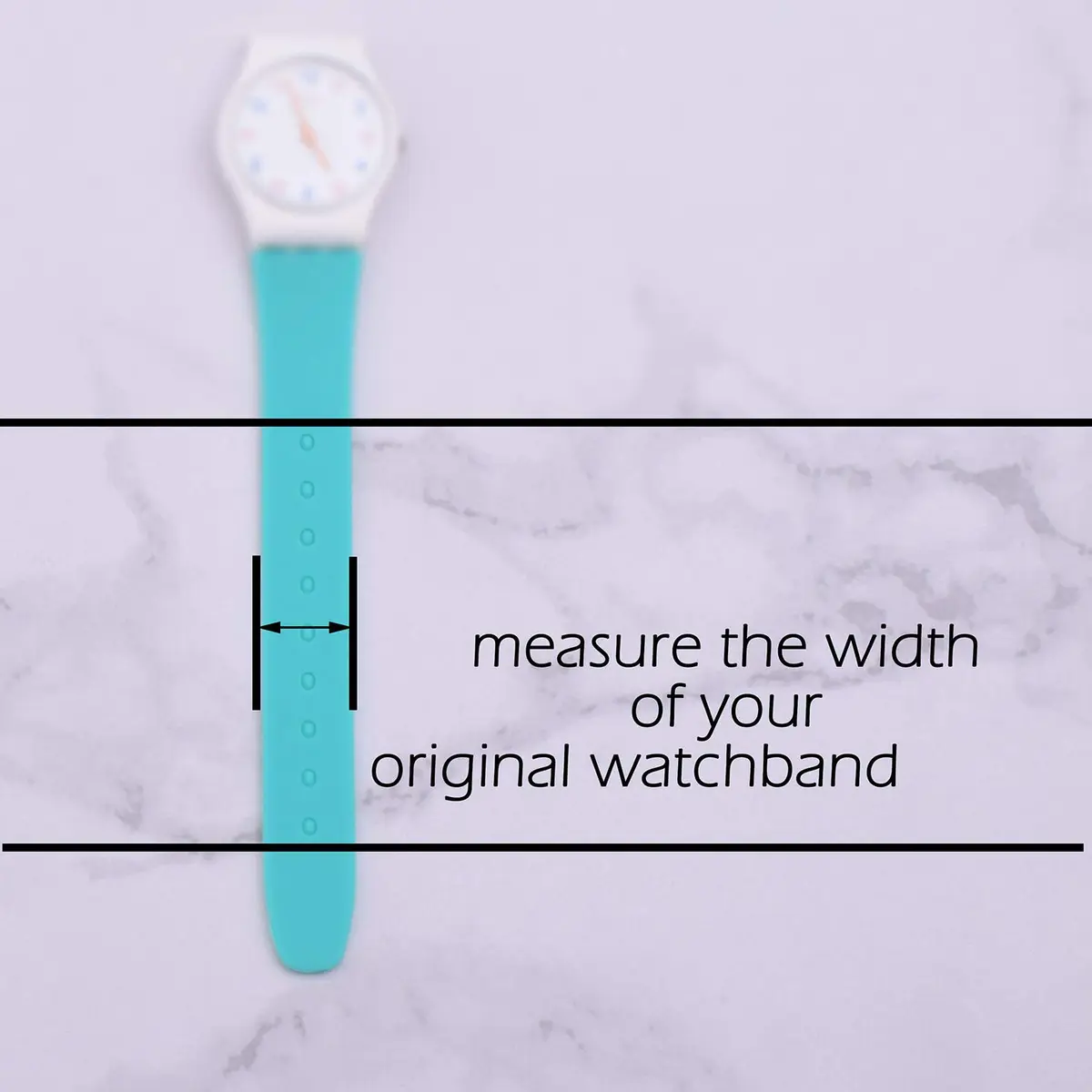 GREENOLIVE Silicone Watch Band 19mm | Waterproof, Minimalist, Black, Simple - view 6