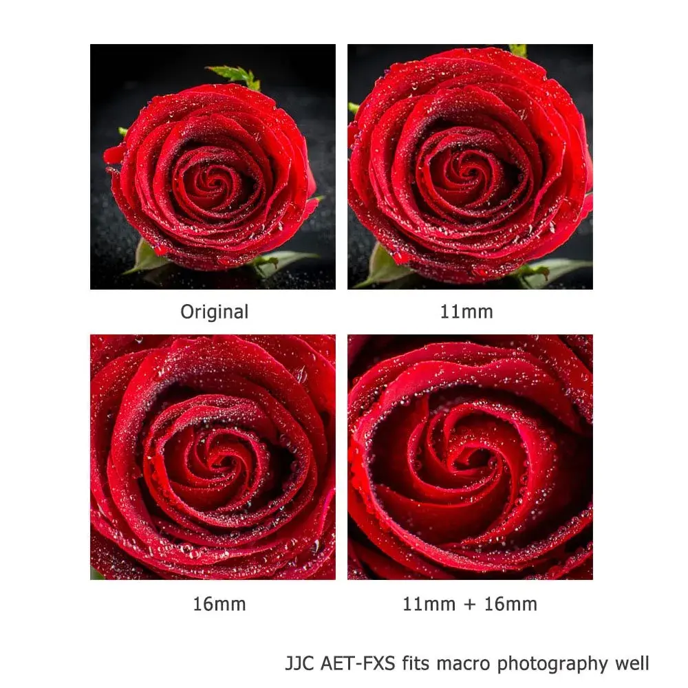 JJC Auto Focus Macro Extension Tube Set for Fujifilm X Mount Cameras & Lenses (11mm & 16mm) | Achieve Macro Photography - view 6