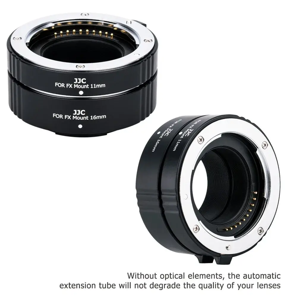 JJC Auto Focus Macro Extension Tube Set for Fujifilm X Mount Cameras & Lenses (11mm & 16mm) | Achieve Macro Photography - view 3
