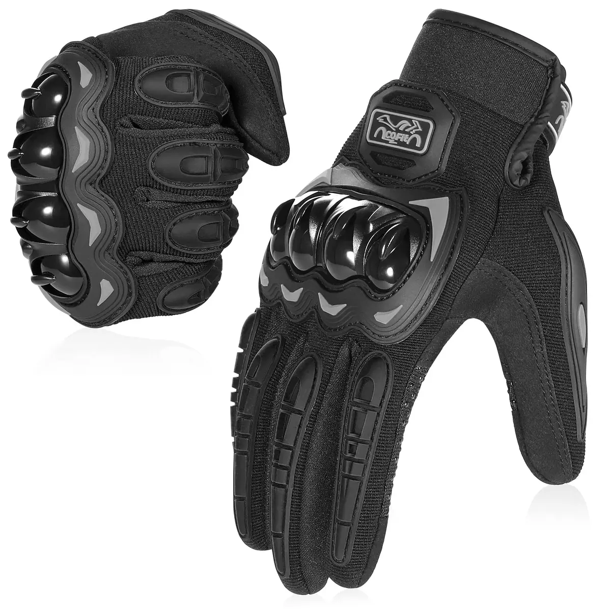 COFIT Motorcycle Gloves for Men and Women Full Finger Touchscreen Black M | Full Protection & Breathable - main product image
