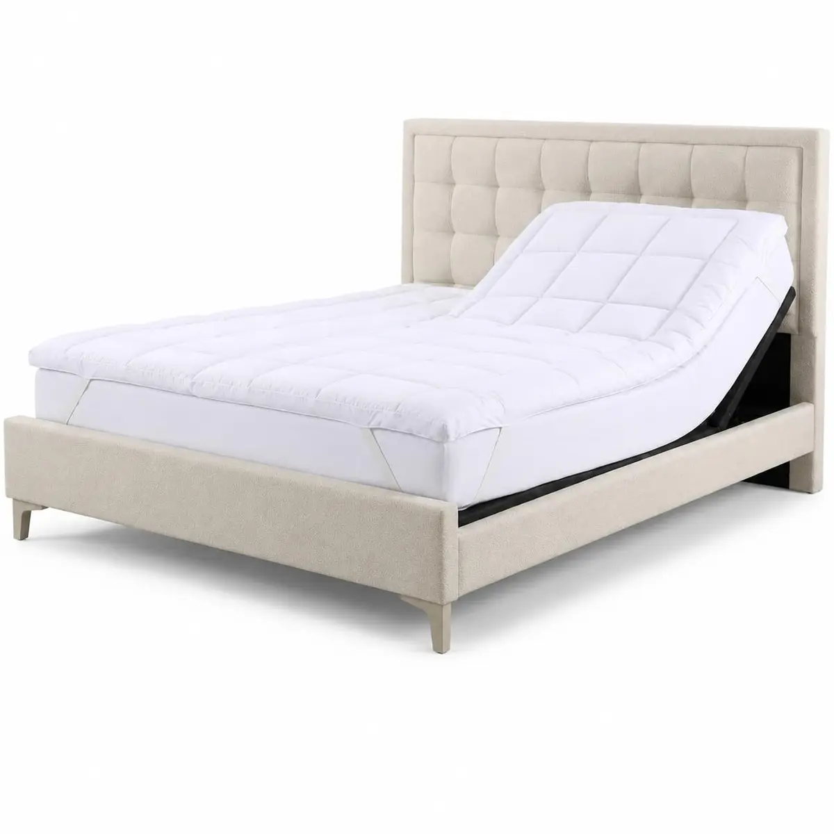 Royal Tradition 2 Inch Plush Microfiber Mattress Topper Split King | Deep Support & Comfort - main product image
