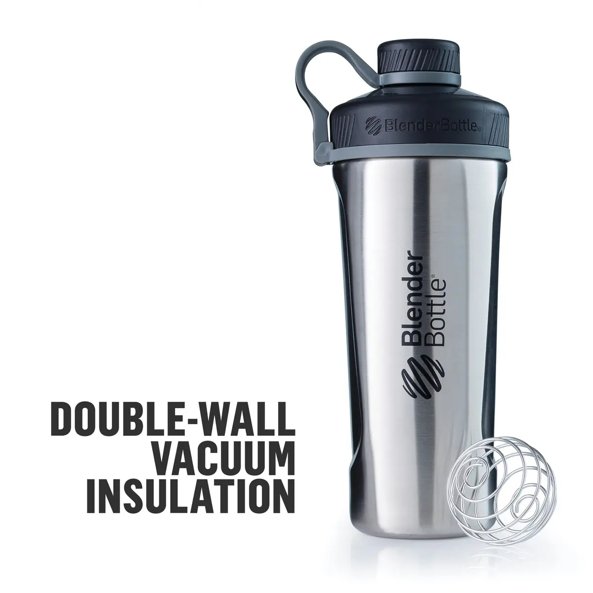 BlenderBottle Radian Stainless Steel Shaker Bottle 26 oz White | Double-Wall Vacuum Insulated, BPA-Free - view 5