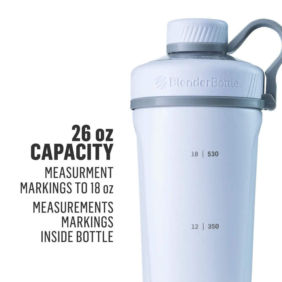 BlenderBottle Radian Stainless Steel Shaker Bottle 26 oz White | Double-Wall Vacuum Insulated, BPA-Free - view 2