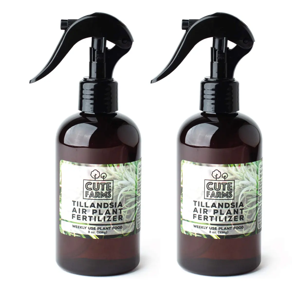 Cute Farms Air Plant Fertilizer Spray | Gentle Weekly Use Formula Plant Food | 16 fl oz (2 Pack) | Nutrient Blend for Epiphytes - main product image