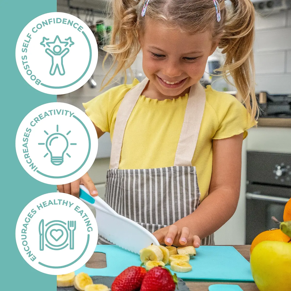 Tovla Jr. Kid Safe Knife Set of 3 | Ages 4-12 | Small, Medium, Large - view 4