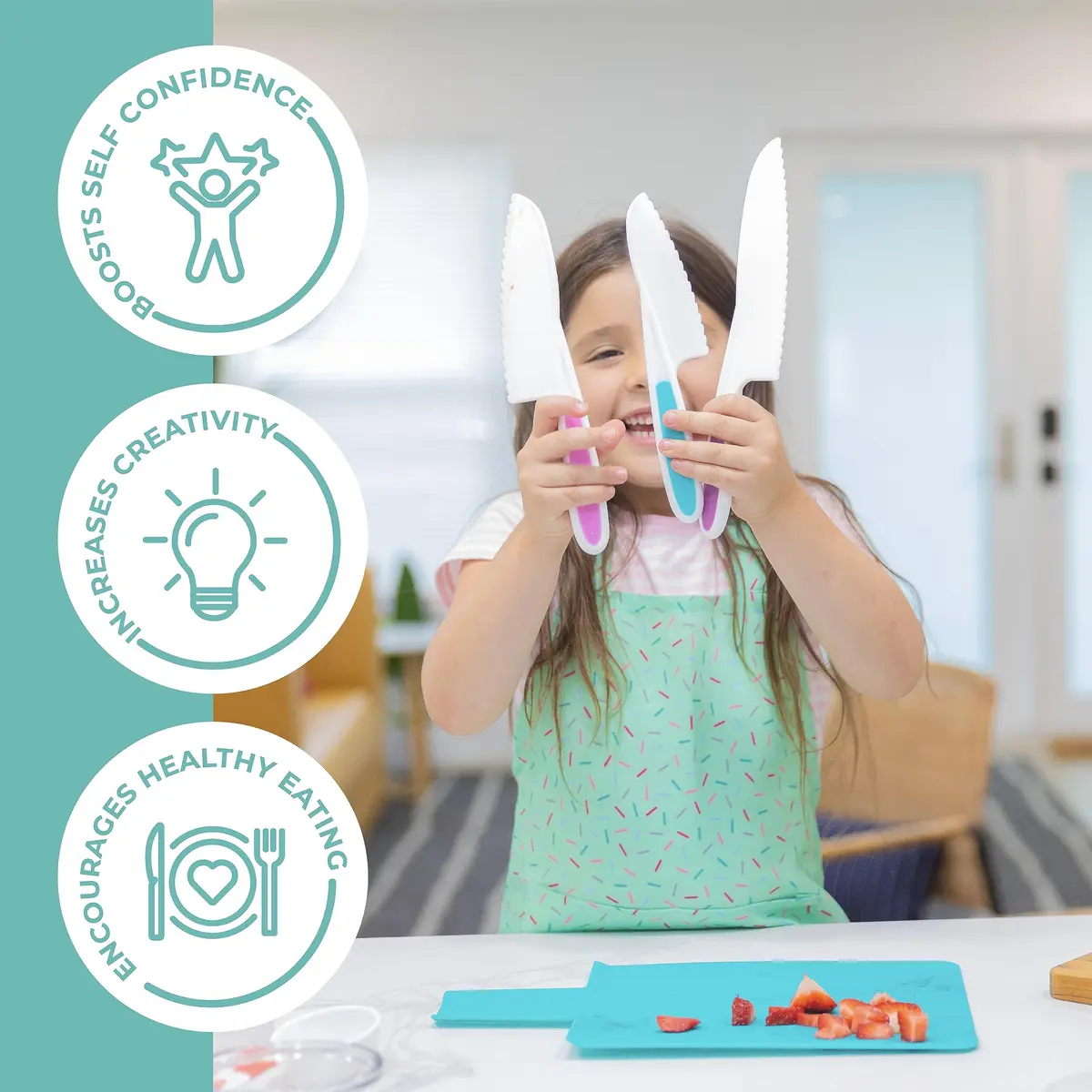 Tovla Jr. Kid Safe Knife Set of 3 | Ages 4-12 | Small, Medium, Large - view 6