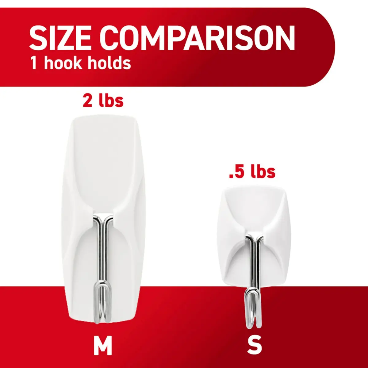 Command Small White Wire Hooks, 16 Hooks | Damage-Free Wall Hanging Solution (70-120 chars) - view 5