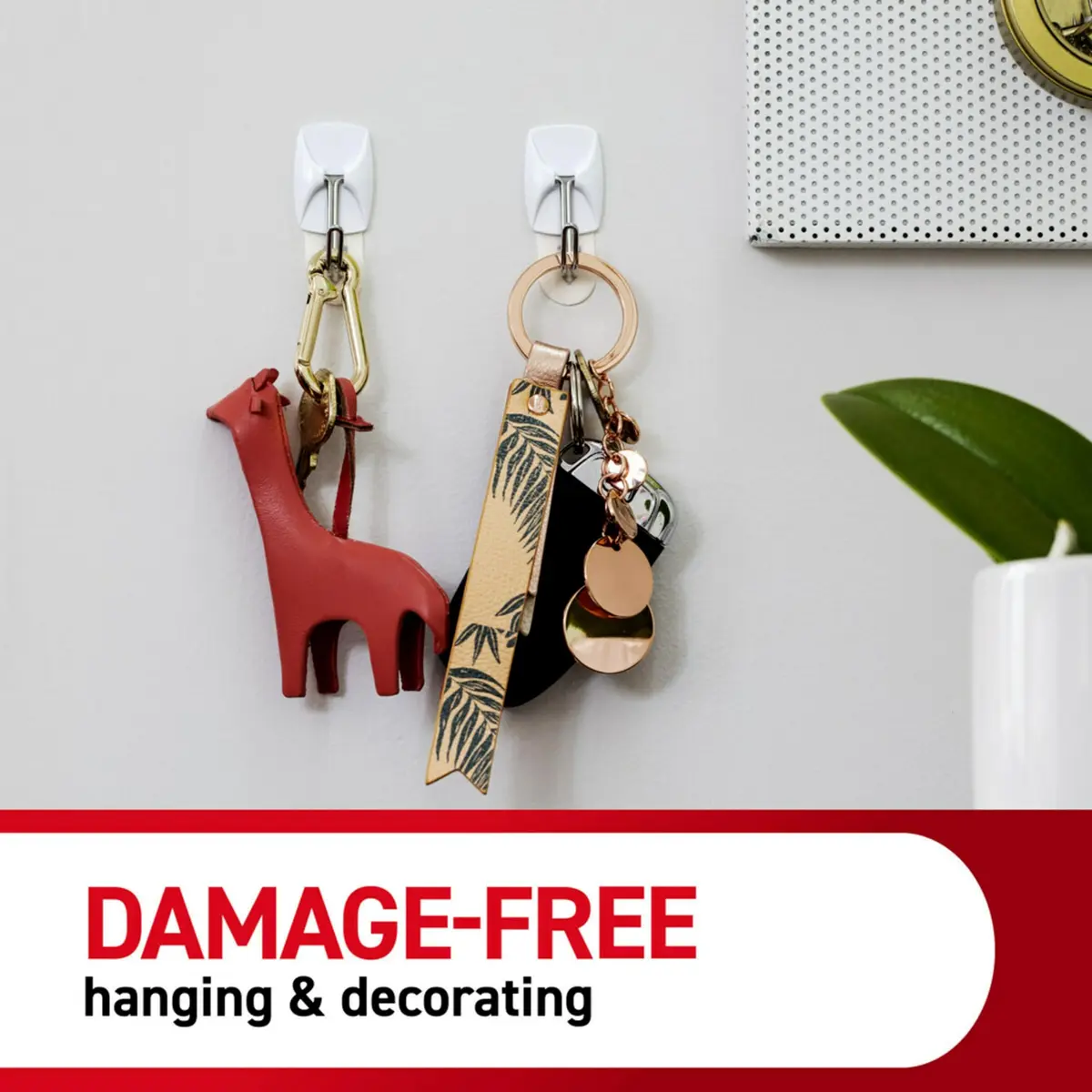 Command Small White Wire Hooks, 16 Hooks | Damage-Free Wall Hanging Solution (70-120 chars) - view 7