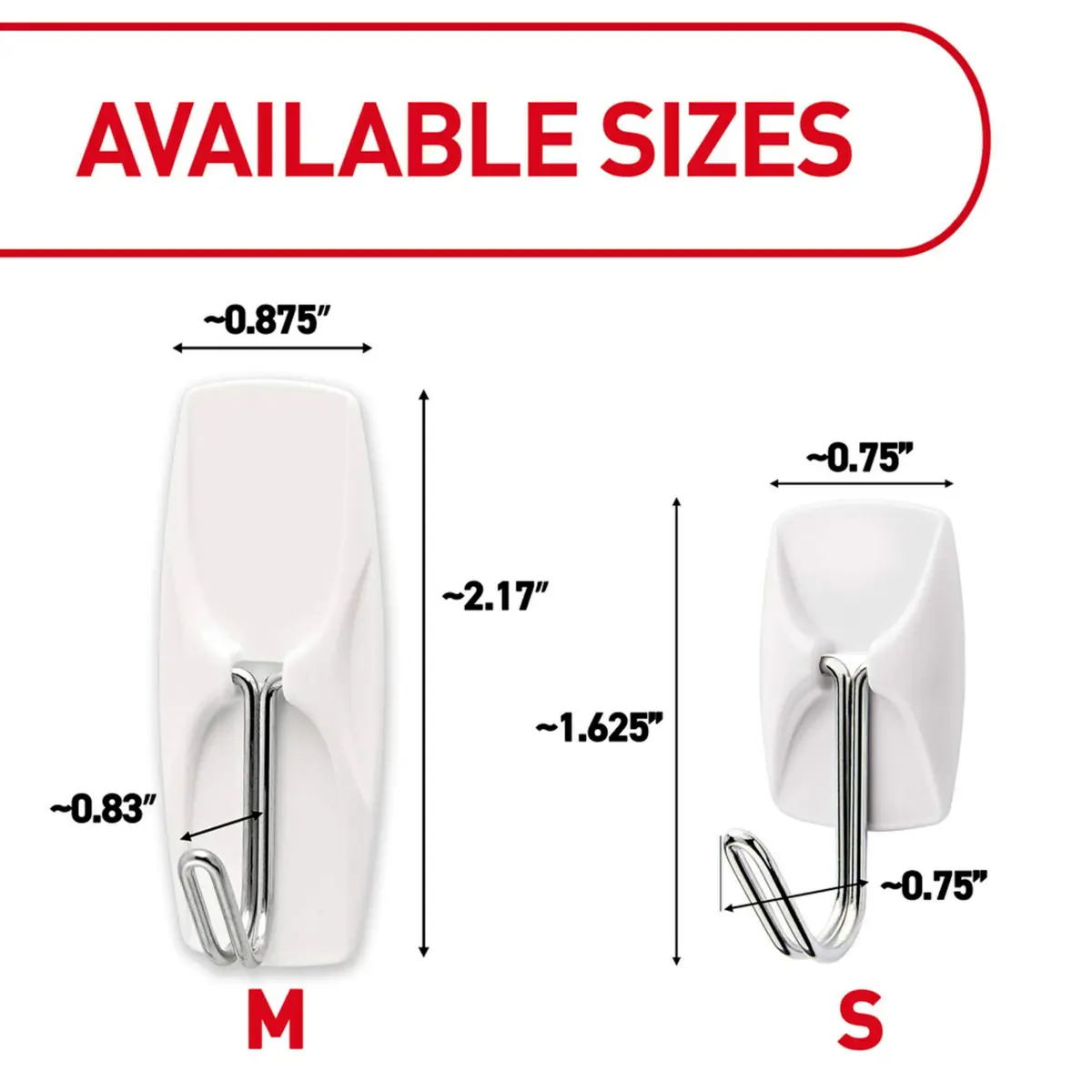 Command Small White Wire Hooks, 16 Hooks | Damage-Free Wall Hanging Solution (70-120 chars) - view 9