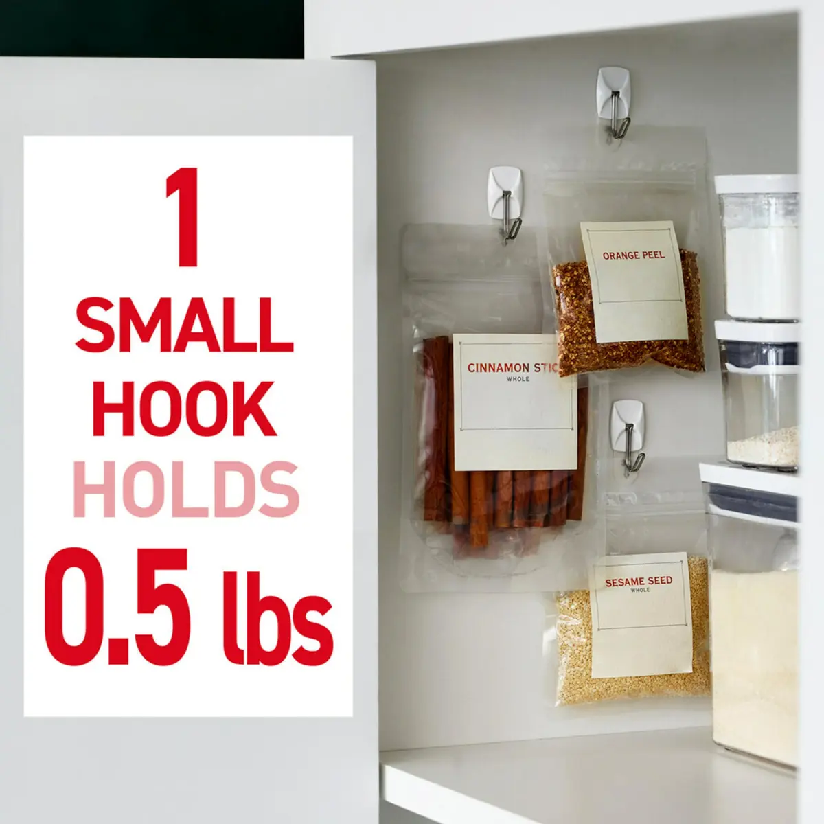 Command Small White Wire Hooks, 16 Hooks | Damage-Free Wall Hanging Solution (70-120 chars) - view 3