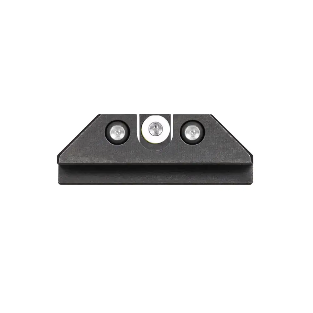 Night Fision Tritium Night Sight Set for Glock 42/43/43X, White Front Ring, U Notch Black Rear Rings | Bright, Durable, Compatible - view 2