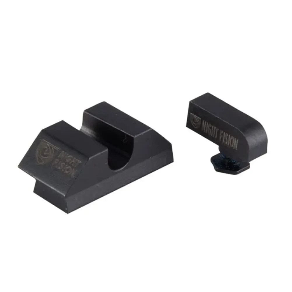 Night Fision Tritium Night Sight Set for Glock 42/43/43X, White Front Ring, U Notch Black Rear Rings | Bright, Durable, Compatible - view 3