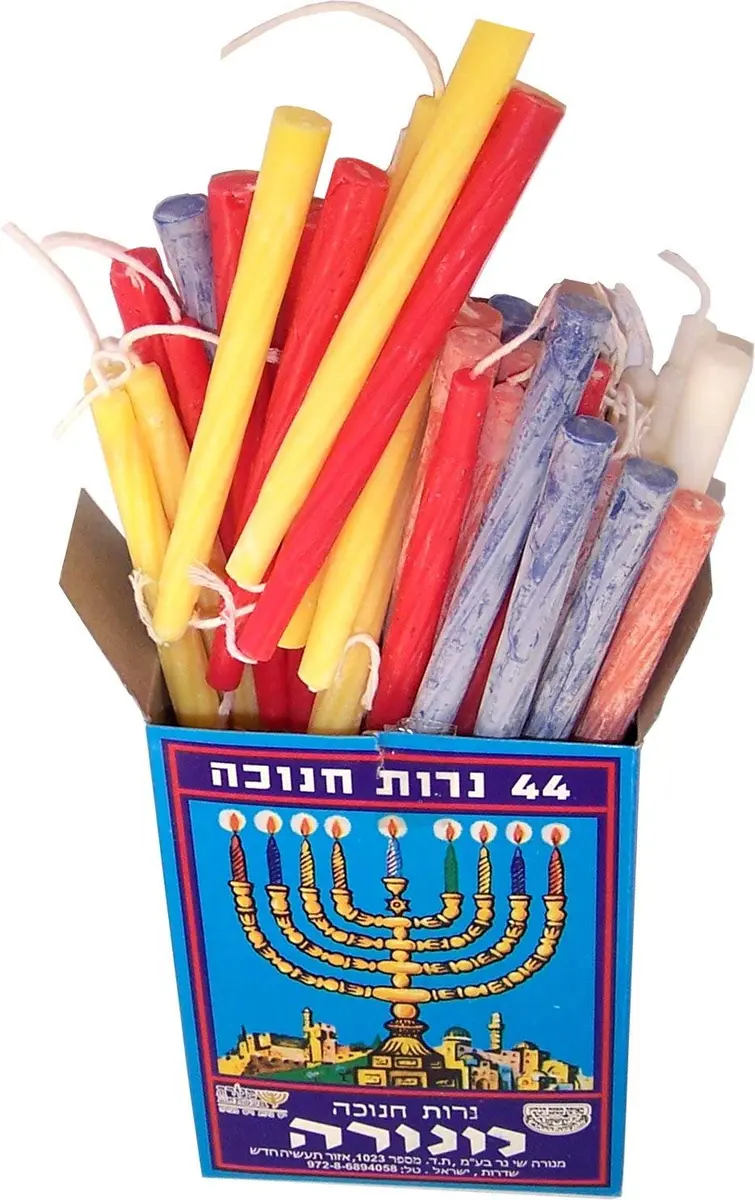 Holy Land Market 7 Branch Menorah, Gold, 5 in, with Candles | Authentic Judaica for Hanukkah & Shabbat - view 3