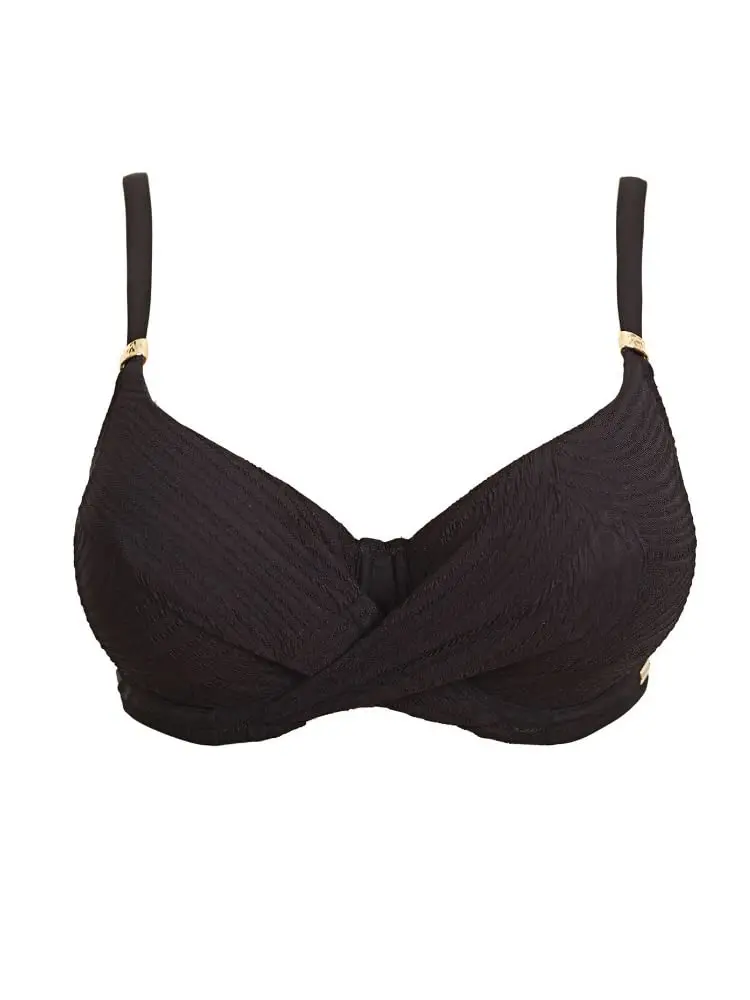 Fantasie Swim Ottawa Underwire Bikini Top 38G Low Rise Sweetheart Neck Black | Elegant, Comfortable, UK Sizing - view 4