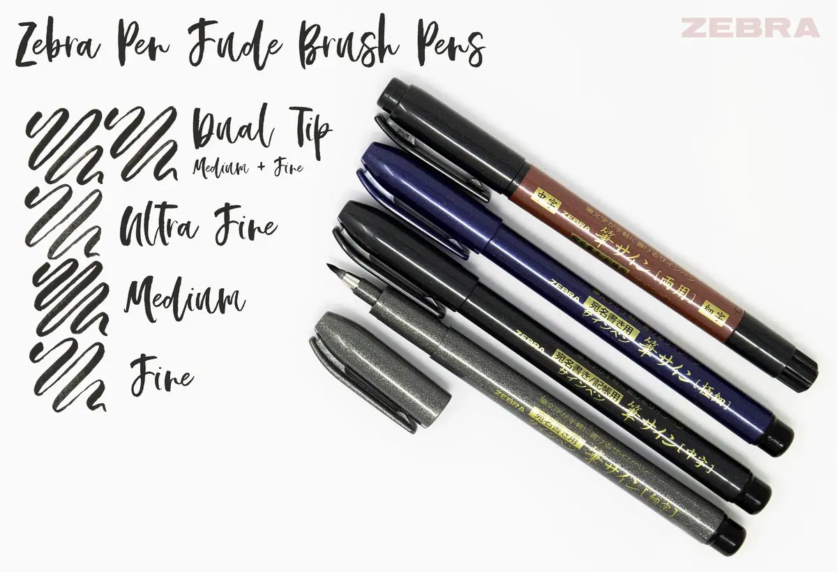 Zebra Pen Zensations Brush Pen, Black, 0.5mm | Fine Tip for Lettering & Sketching - view 4