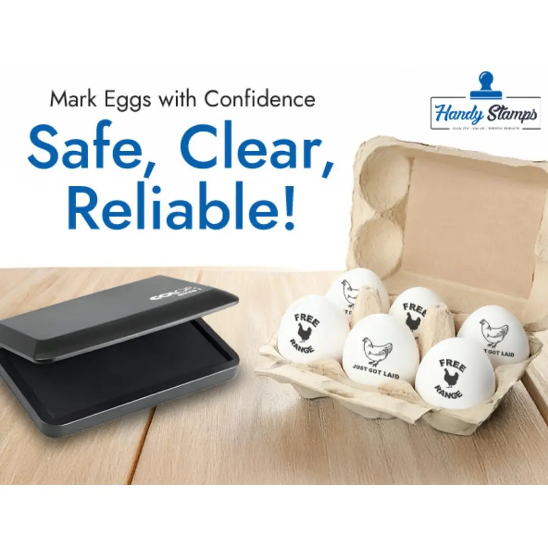 Handy Stamps Micro 1 Ink Pad 3x4 Inches | Food Grade Black Egg Safe Ink for Egg Marking - view 2
